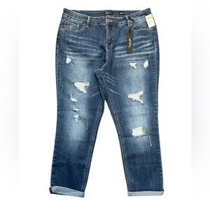 Distressed Blue Jeans